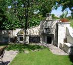 Garden furniture and barbecue oven and sink